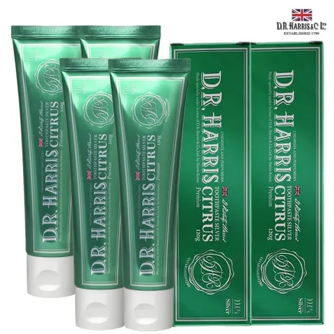 디알해리스 프로바이오틱스 잇몸관리 치약 120g 4개 시트러스향