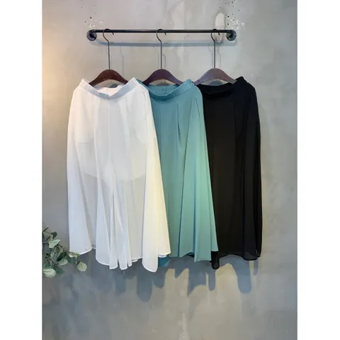 씨샵인더룸 / (신상 무료배송)지앤 쉬폰 포켓 뒷밴딩 치마 바지 3color