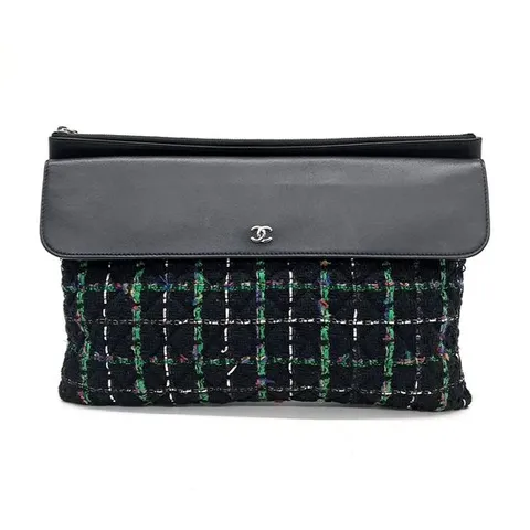 [구구스]중고명품 샤넬 램스킨 트위드 클러치 라지 (NO 10012364)