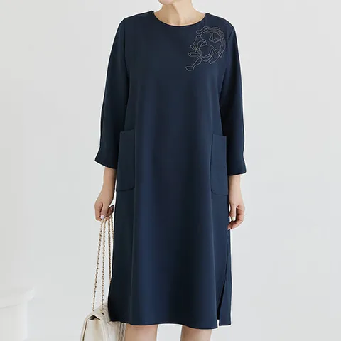 (~88size)뉴 플라워 비즈 원피스