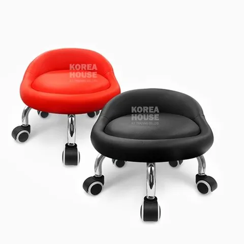 바퀴달린의자 쿠션왕 동글뱅이 등받이