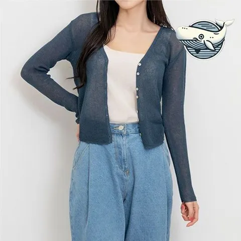 여름 얇은 린넨 브이넥 가디건 간절기 가벼운