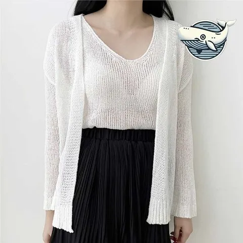 여름 시원한 니트 가디건 세트 편안한 면