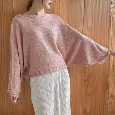 [미라클세븐]여성용 가오리핏 시스루 니트 보트넥 커버업