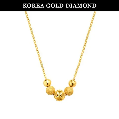 [한국금다이아몬드] 순금 목걸이 24K 여자 금목걸이 볼 링 3.75g