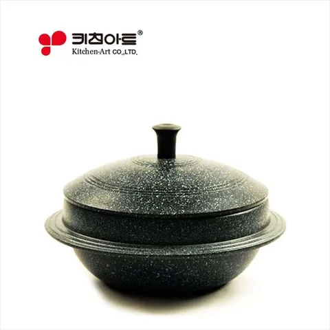 키친아트 주물 가마솥 18cm 돌솥 무쇠가마솥 무쇠솥 곱돌솥 가마솥냄비 솥 가정용가마솥 마블코팅가마솥 코