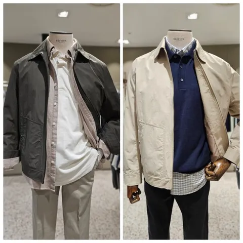 [ AK백화점 ][에디션] 25년봄신상 카라넥 베이직 온우라 봄점퍼 2종 NEF1JJ1621