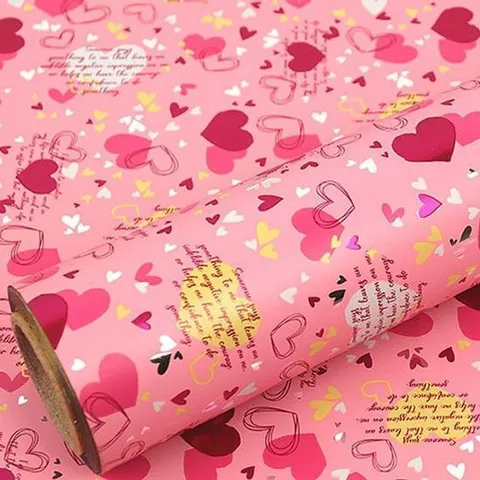 메탈롤 포장지 -로맨틱하트(대) 포장지 (530mmx17M) 메탈포장지 소품포장지 포장지 선물포장지 선물포장 꾸