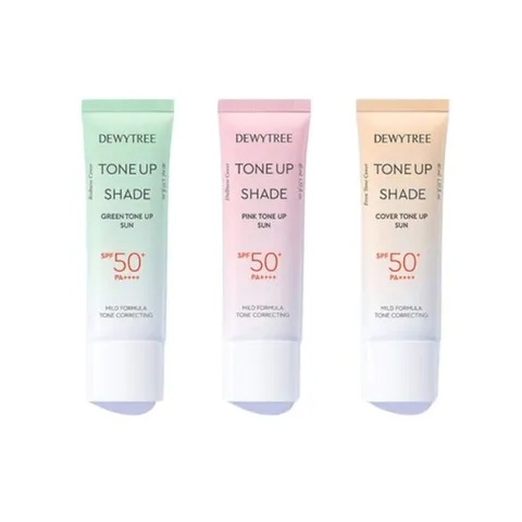 듀이트리 톤업쉐이드 톤업선크림 40ml (그린톤업, 핑크톤업, 커버톤업 택1) 톤업크림 선크림 비비크림 씨씨크림 미백 주름개선 자외선차단 저자극비건선 붉은기커버 톤커버