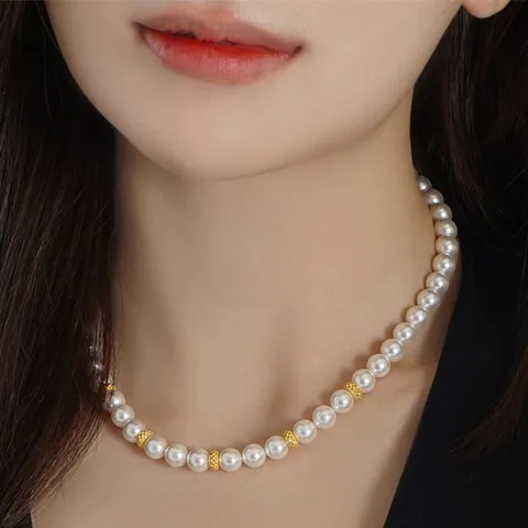 [Byeolirang]담수진주 순금목걸이 24k 7.5g