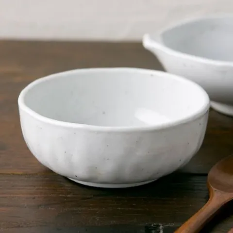 이천도자기 고백자주물럭 탕기 13cm 대접 그릇