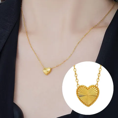 [Byeolirang]오로라 하트 순금목걸이 24k 3.75g