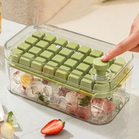 (쿠킹홈) 와르르 32구 원터치 아이스트레이(C타입) (올리브그린) 아이스틀 얼음메이커 아이스메이커 얼음트