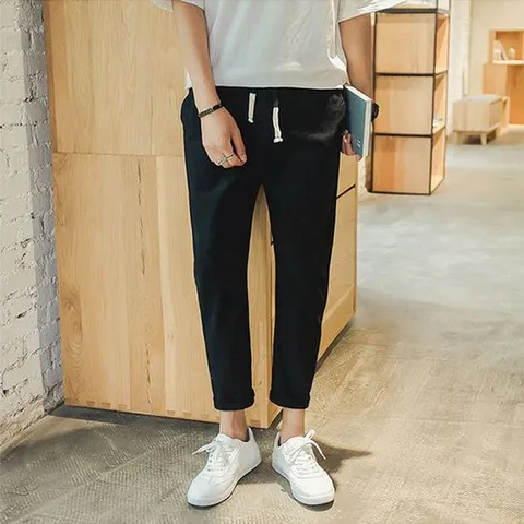 남자 린넨 슬랙스 여름 바지 롤업 팬츠 남자면바지