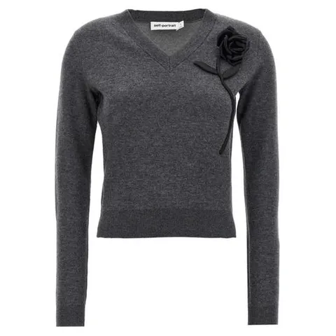 셀프 포트레이트 가디건 SS25124TGRGREY Gray