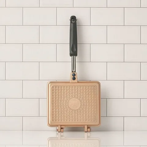 국내산 로즈골드 티타늄 코팅 인덕션 미니와플팬 크로플만들기 히로유키와플팬 인덕션와플팬 크로플팬 크로