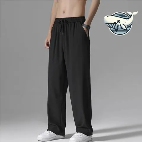 남자여름면바지 편안한 남자 스트링 허리밴딩 와이드핏 데일리