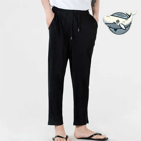남자여름면바지 편안한 남자 팬츠 세미와이드 바지 데일리