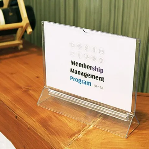 Y자형꽂이 A5 (가로) 210x150mm 상품 홍보물 안내표시 메뉴판 홍보물꽂이 인쇄물꽂이 판촉물광고 전시회 상