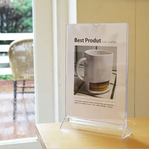 Y자형꽂이 A4 (세로) 210x297mm 상품 홍보물 안내표시 메뉴판 홍보물꽂이 인쇄물꽂이 판촉물광고 전시회 상