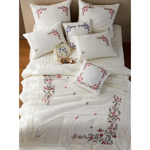 효재 와일드로즈 광목 차렵 킹 K 봄가을 간절기 사계절 혼수 먼지없는 이불 세트