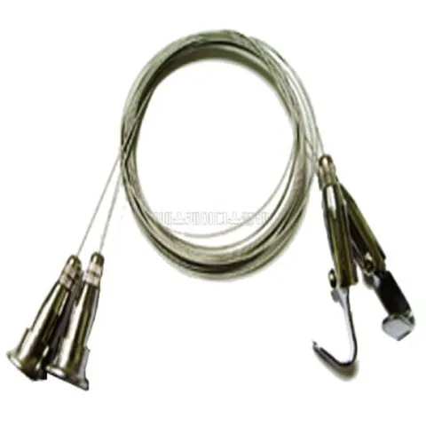 와이어세트 (와이어2m+그립볼트2개+나팔볼트2개) 데코레일 천정고정 와이어 액자와이어 광고 광고용품 피오