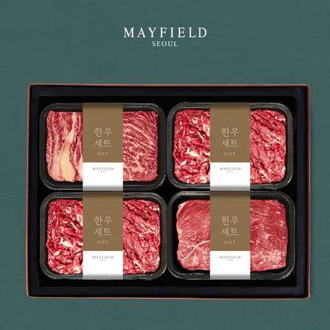 [메이필드호텔]한우 냉장 1+등급 엄선14호(등심600+채끝600+불고기600+국거리600/총 2.4kg)