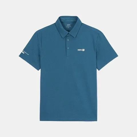 [ 현대백화점 ][네파] (7L35217) 남성 여름 시어서커 트리코트 반팔 폴로티 카라티셔츠 9L35217