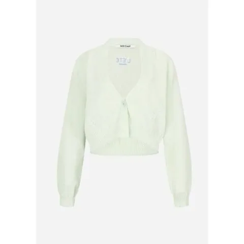 [ 현대백화점 ]나이스클랍(N242PWK436)자수 포인트 크롭 가디건