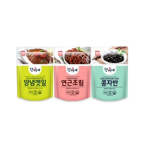 한성기업 한끼애 반찬세트 [양념깻잎150g+연근조림150g+콩자반150g]