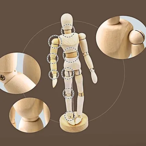 11cm 목각인형 뎃생 구체 형 목각 인 인형 인형 뎃생 구체 인 형 목각