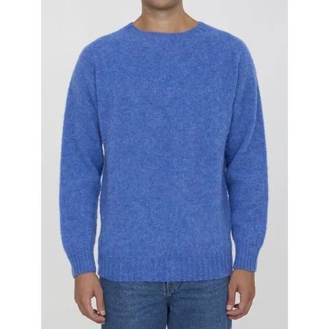 하울린 블루 라운드 넥 롱 슬리브 울 저지 스웨터 BIRTHOFTHECO