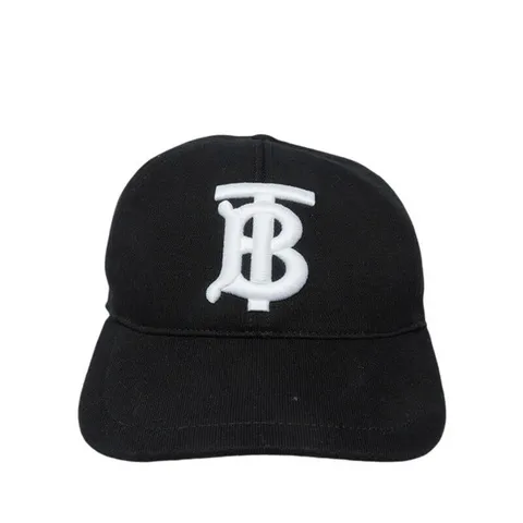 (명품) 버버리 M 블랙 TB 모티프 볼캡