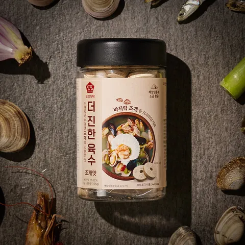 오감식탁 더 진한 육수 조개맛 65정(195g) 코인육수