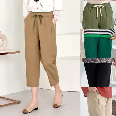 [로즈맘][엄마옷 로즈맘] 보달배색7부면바지