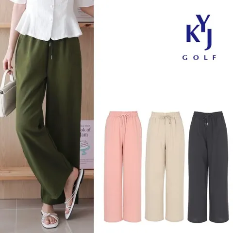 여름 천연 인견 데일리 린넨 스판 여성 와이드 팬츠 DPMLSL65