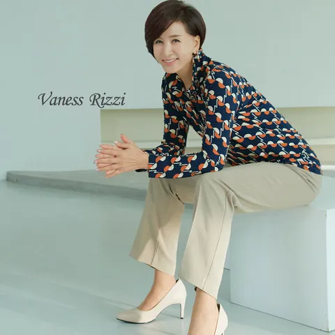 [바네사리찌](특가) 블라썸 블라우스 (네이비/도트)