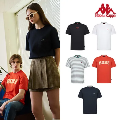 [카파][카파] 캐주얼 반팔티셔츠 유니 5컬러 택1