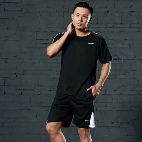 남자 5컬러 퀵드라이 반팔 반바지 트레이닝복 세트 여름트레이닝복