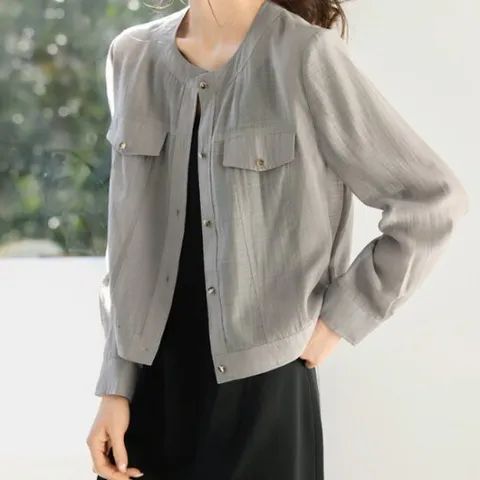 (렐라웨어) 여름 앤 간절기 시스루 블라우스 자켓