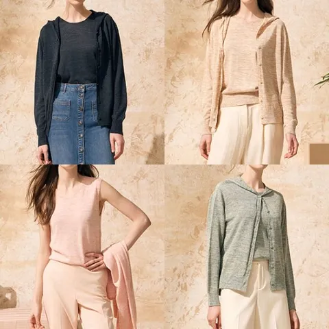 후드가디건+이너나시2종세트