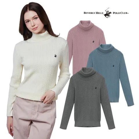 [비버리힐스폴로클럽][비버리힐스폴로클럽]여성 비스코스 터틀넥