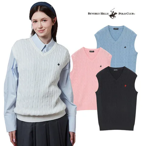 [비버리힐스폴로클럽][비버리힐스폴로클럽]여성 코튼 케이블 니