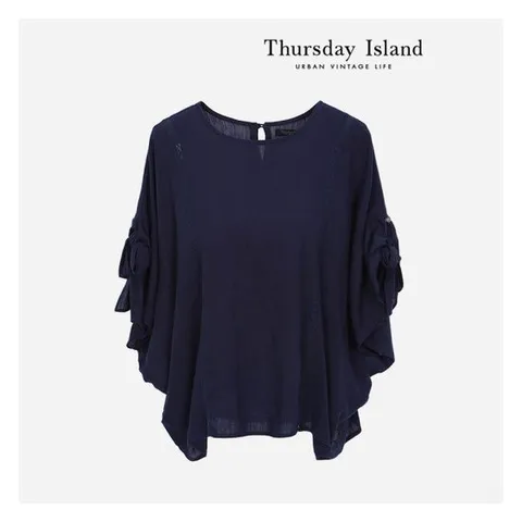 [써스데이아일랜드][Thursday Island] 리본 슬리브 블라우스(T23
