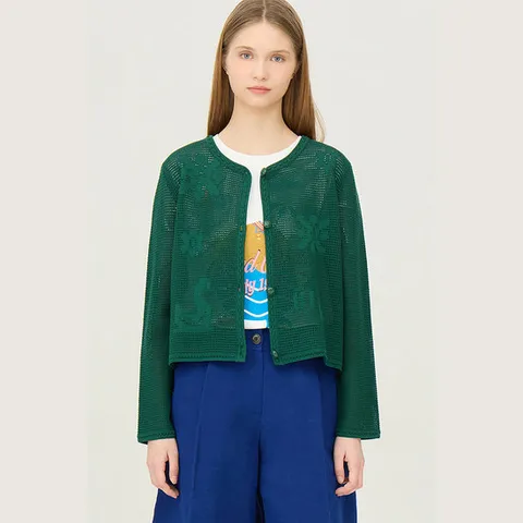 [ 롯데백화점 ][베네통]메쉬 꽃 니트가디건 (BAKC51531)