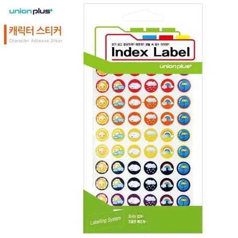 유니온 스티커 캐릭터 (날씨) (12mm) (9매입)