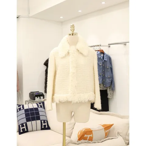 [라운지엘] 지암바티스타발리 아이보리 트위드 자켓 S