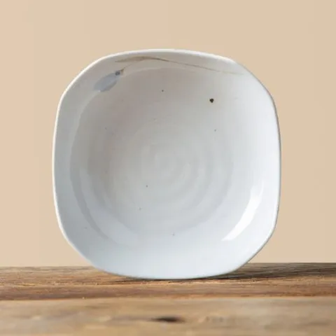 이천도자기 청꽃고백자 사각찬기 1호 11.5cm 그릇