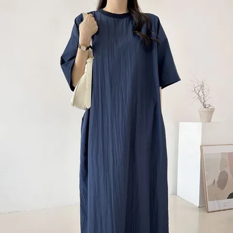 [567스타일]여름 바스락 빅사이즈원피스 데일리룩 맨투맨 롱원피스 만삭 임산부 홈원피스 77