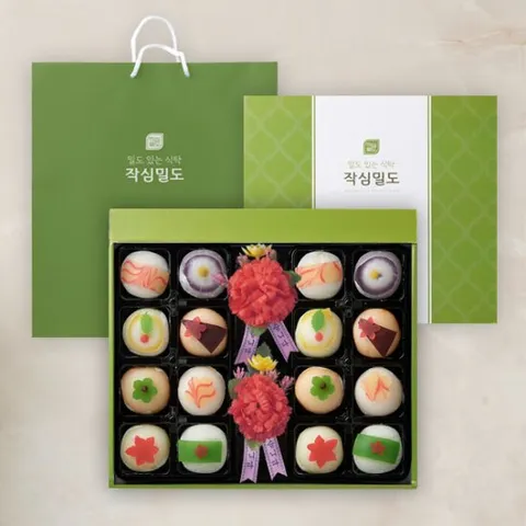 [작심밀도]화과자 16입 + 카네이션 2개 / 스승의날 선물